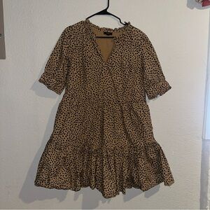 J. Crew Brown Polka Dot Mini Dress